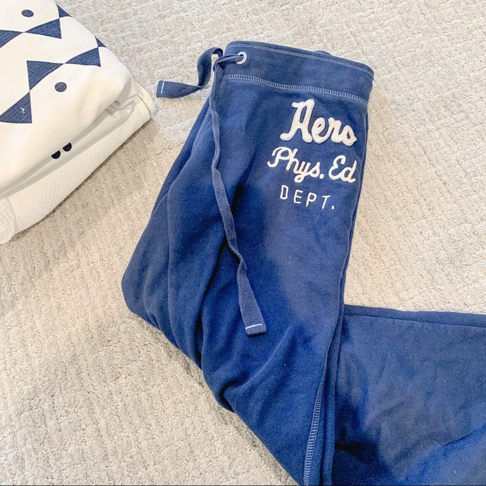 Blue sweatpants